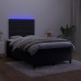 Cama box spring con colchón y LED terciopelo negro 120x190 cm