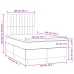 Cama box spring con colchón y LED terciopelo rosa 120x190 cm