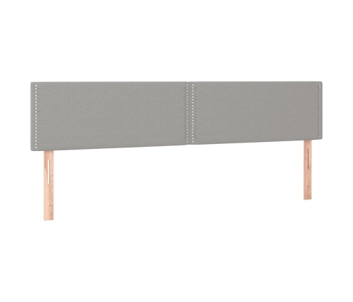 Cama box spring con colchón tela gris claro 120x190 cm