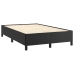 Cama box spring con colchón cuero sintético negro 120x190 cm