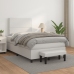 Cama box spring con colchón cuero sintético blanco 120x190 cm