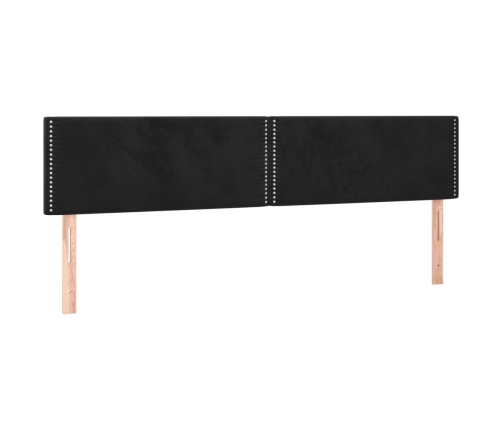 Cama box spring con colchón terciopelo negro 120x190 cm