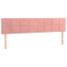 Cama box spring con colchón terciopelo rosa 120x190 cm