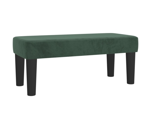 Cama box spring con colchón terciopelo verde oscuro 120x190 cm