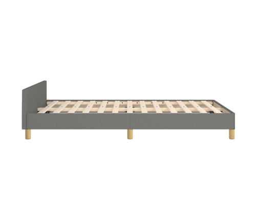 Estructura de cama sin colchón tela gris oscuro 120x190 cm