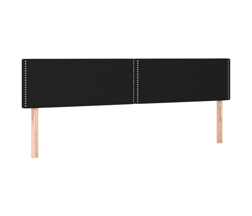 Estructura de cama sin colchón tela negro 120x190 cm