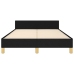 Estructura de cama sin colchón tela negro 120x190 cm