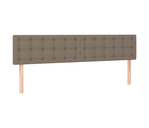 Estructura de cama sin colchón tela gris taupe 120x190 cm