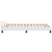 vidaXL Estructura cama con cabecero cuero sintético blanco 120x190 cm