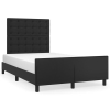 vidaXL Estructura cama con cabecero cuero sintético negro 120x190 cm