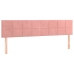 Estructura de cama sin colchón terciopelo rosa 120x190 cm
