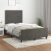 Estructura de cama sin colchón terciopelo gris oscuro 120x190cm