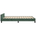 Estructura cama sin colchón terciopelo verde oscuro 120x190cm