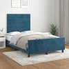 vidaXL Estructura cama con cabecero terciopelo azul oscuro 120x190 cm