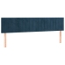 Estructura de cama sin colchón terciopelo azul oscuro 120x190cm