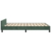 Estructura cama sin colchón terciopelo verde oscuro 120x190cm