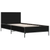 Estructura de cama madera de ingeniería y metal negro 90x200 cm