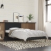 Estructura de cama madera de ingeniería y metal negro 90x200 cm