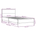 Estructura de cama madera de ingeniería y metal negro 90x200 cm