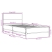 Estructura cama madera ingeniería metal roble marrón 90x200 cm