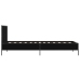 Estructura de cama madera ingeniería y metal negro 100x200 cm