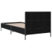 Estructura de cama madera ingeniería y metal negro 100x200 cm