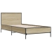 vidaXL Estructura cama madera ingeniería metal roble Sonoma 100x200 cm