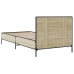 vidaXL Estructura cama madera ingeniería metal roble Sonoma 100x200 cm