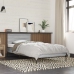 Estructura cama madera ingeniería metal gris Sonoma 75x190 cm