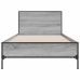 Estructura cama madera ingeniería metal gris Sonoma 75x190 cm