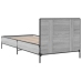 Estructura cama madera ingeniería metal gris Sonoma 75x190 cm