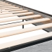 Estructura cama madera ingeniería metal gris Sonoma 75x190 cm