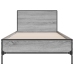 Estructura cama madera ingeniería metal gris Sonoma 90x190 cm