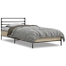 Estructura cama madera ingeniería metal roble Sonoma 90x200 cm