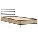 Estructura cama madera ingeniería metal roble Sonoma 75x190 cm