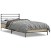 Estructura cama madera ingeniería metal roble Sonoma 75x190 cm