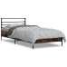 Estructura cama madera ingeniería metal roble humo 75x190 cm