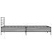 Estructura cama madera ingeniería metal gris Sonoma 75x190 cm