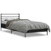 Estructura de cama madera de ingeniería y metal negra 90x190 cm