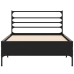 Estructura de cama madera de ingeniería y metal negra 90x190 cm