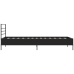 Estructura de cama madera de ingeniería y metal negra 90x190 cm