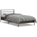 Estructura cama madera ingeniería metal marrón roble 90x190 cm