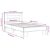 Estructura cama madera ingeniería metal gris Sonoma 100x200 cm
