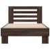 Estructura cama madera ingeniería metal marrón roble 100x200 cm