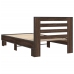 Estructura cama madera ingeniería metal marrón roble 100x200 cm