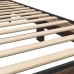 Estructura cama madera ingeniería metal marrón roble 100x200 cm
