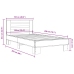 Estructura cama madera ingeniería metal marrón roble 100x200 cm