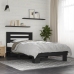 Estructura de cama madera de ingeniería y metal negro 90x200 cm
