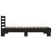 Estructura de cama madera de ingeniería y metal negro 90x200 cm