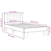 Estructura de cama madera de ingeniería y metal negro 90x200 cm
